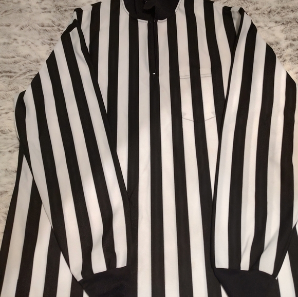 Majestic Other - Majestic Black and White Striped Men's Jersey